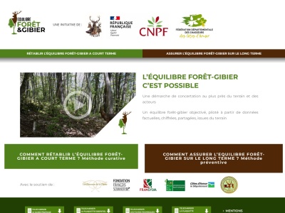 Plateforme Equilibre forêt-gibier